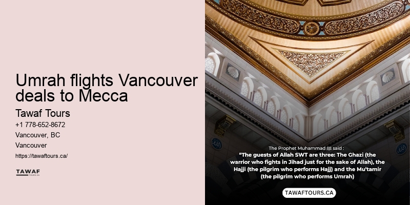 Umrah Packages from Vancouver with Ziyarat