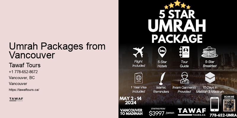 Umrah Packages with Excursions Vancouver