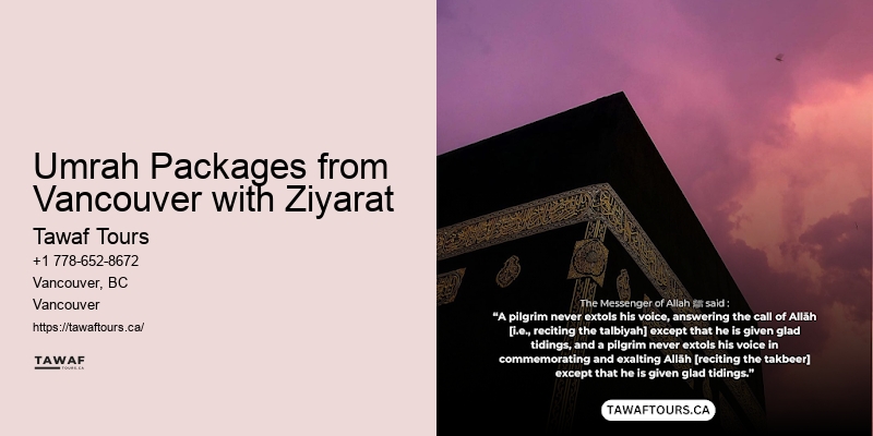 Umrah packages with flights Vancouver