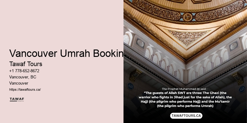 Vancouver Umrah flights specials to Mecca