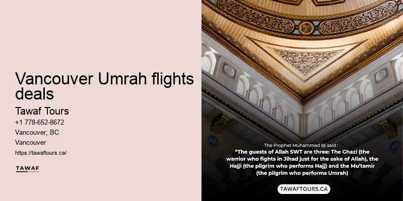 Umrah Packages from Vancouver with Ziyarat