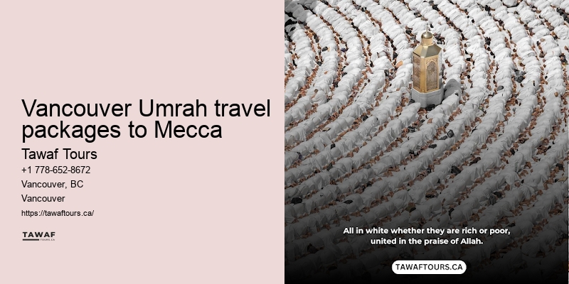 Vancouver Umrah travel packages deals to Mecca