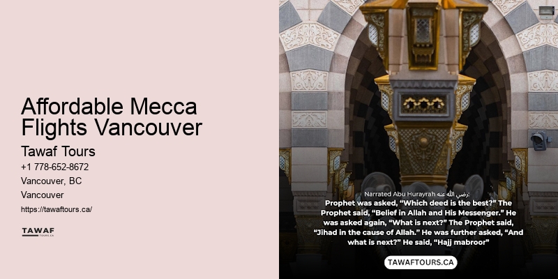 Affordable Mecca Flights Vancouver Umrah Holiday Offers
