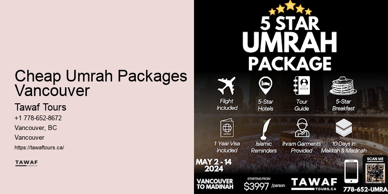 Cheap Umrah Packages Vancouver Umrah Trip Prices